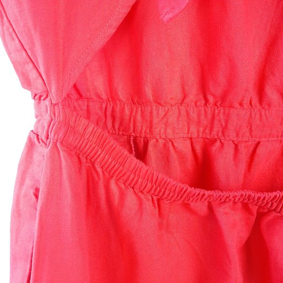 Gap Linen Blend Red Dress w/Cutout Back - Picture 6 of 12